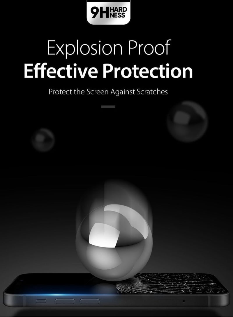 اس-توب واقي شاشة نانو من إس-توب لهاتف آيفون 15 برو عالي الوضوح، شفاف، صلابة 9H، مقاوم للخدش والكسر، طبقة حماية زجاجية مقسّى كاملة التغطية - Image 3